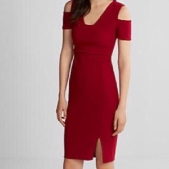 Express Dresses & Skirts - Express red shoulder cut out dress